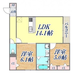 reussir今津の物件間取画像